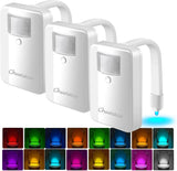 Chunace Motion Activated Toilet Light for Toddlers – Fun Rainbow Bowl Nightlight Encourages Potty Training, Safe ABS Plastic 3 Pack