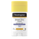 Neutrogena Mineral Sunscreen Sheer Zinc Lotion – Trail-Ready Water-Resistant SPF 50 for Hikers and Swimmers, 3 fl. oz 3-Pack