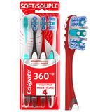Colgate 360 Optic White Advanced Whitening Toothbrush – En-Suite Bathroom Wellness Upgrade for Stain Removal, 2 Pack