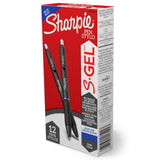 Sharpie S-Gel Gel Pens Fine Point 0.5mm Blue Ink 12 Count for Clean Desk Setup and Intentional Workspace