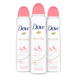Dove Dry Spray Antiperspirant Rose Petals 3-Pack - Delicate Rose Fragrance for Daily Sensory Ritual