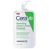 CeraVe Hydrating Cream To Foam Cleanser – Family-Safe Fragrance-Free Wash for Shared Bathroom Counters