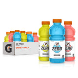 Gatorade G Zero Sugar Free Variety – Family Friendly Hydration for Kids Lunchboxes and After School Play, 20oz Bottles (12 Pack)