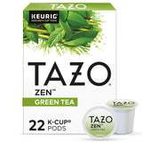 Tazo Organic Zen Green Tea K-Cup Pods – Corporate Break Room Tea Station, 22-Count Single-Serve Pods