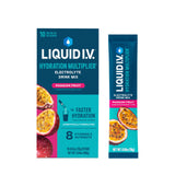 Liquid I.V.® Hydration Multiplier - Passion Fruit | Travel-Friendly Electrolyte Packets for Hiking and Cycling | 1 Pack (10 Servings)