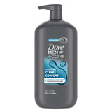 Dove Men + Care Body and Face Wash Hydrating Clean Comfort Men's Body Wash for Clutter-Free Bathroom Counters and Capsule Routines