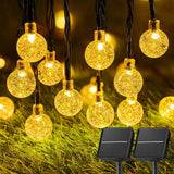 Brightown Solar Globe String Lights – 2700K Warm White Indoor Outdoor Lights for Living Room and Bedroom Aesthetic