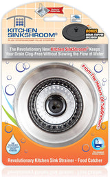 Kitchen SinkShroom Matte Black Sink Strainer for Clutter-Free Countertops and Intentional Homes