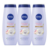 NIVEA Refreshing Body Wash with Nourishing Serum – Long-Lasting Jasmine Scent for Self-Care Evenings, 20 Fl Oz