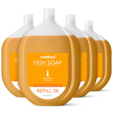 Method Gel Dish Soap Clementine – Minimalist Dish Liquid with 35% Less Plastic, Pump Bottle for Clutter-Free Counters