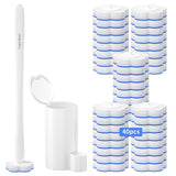 Toilet Wand Cleaning System – Mindful Hygiene Refresh for Master Bathroom, Disposable Heads and 18-Inch Handle for Hands-Free Clean