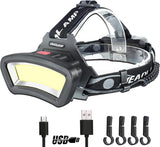 DARKBEAM COB Floodlight Headlamp – Emergency Rechargeable Light for Power Outages and Storm Shelters