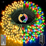 Ollny Bounce Lights 210FT Bedroom Decor String Lights – 640 LED Warm White and Multicolor Lights with 11 Modes and Remote