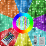 HOME LIGHTING Flameless Curtain String Lights 300 LED – Smoke Free, Cool Touch, Auto Timer, Pet and Family Safe