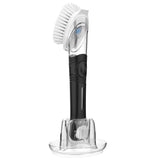 MR.SIGA Soap Dispensing Dish Brush, Neutral-Tone Dish Cleaning Set with Holder