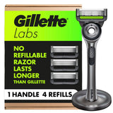 GilletteLabs Exfoliating Razor with Magnetic Stand – Daily Skincare Ritual for Smooth, Healthy Skin