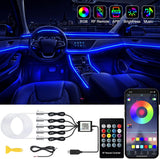 Lotus Lantern RGB Interior Car Lights – Creative Valentine's Day Gift for Him/Her, 16M Color Fiber Optic Ambient Kit