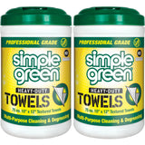 Simple Green Heavy-Duty Cleaning Towels for Busy Restaurant Kitchens, Fast Degreasing Bulk Wipes