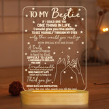 to My Bestie Gifts 3D Friends Lamp – Cool-To-Touch Kids Room Decor, USB Powered Warm Yellow Bedside Light