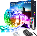 dalattin 25ft LED Light Strip for Playroom and Bedroom, Short Circuit Protected RGB Kids Decor with Remote