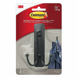 Command Large Double Bathroom Wall Hook – Matte Black Bath Towel Hook That Elevates Spa-Style Guest Bathroom Decor