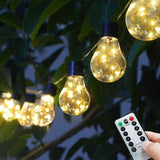 LumifyPro Bistro Style Hanging Lights 25ft Battery Powered, 20 Shatterproof Bulbs 2700K Cozy Living Room Aesthetic with Timer Remote