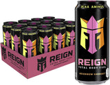 REIGN Total Body Fuel Reignbow Sherbert Sugar Free Energy Drink 12 Pack 16oz Can for Home Office Focus and Long Workday Productivity