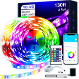 Lumiglow Color Changing LED Strip Lights 50ft – Task Lighting for Study Desk, Bookshelf and Work From Home Setup