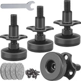 Anwenk Heavy Duty Furniture Levelers 4 Pack for Bedroom Dressers and Bookshelves, Adjustable Table Feet with Floor-Safe Nylon Base