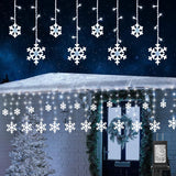 Ollny Minimalist Icicle Curtain Lights 29.5ft, 360 LED Warm White Single Tone String Lights for Uncluttered Home Aesthetic