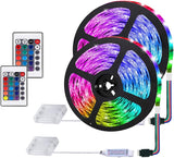 LuminGlow LED Rope Lights 2-Pack – Cozy Living Room Accent Strip, Cuttable RGB Mood Lighting with 24-Key Remote