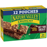 Nature Valley Crunchy Granola Bars, Oats 'n Dark Chocolate – Portable Hiking Snack for Trail and Campsite Fuel