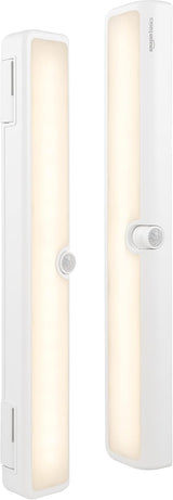 Amazon Basics LED Puck Lights, Battery Operated, 2 Pack — Thoughtful Housewarming Gift for New Renters and Homeowners