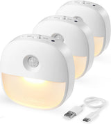 Lyridz Rechargeable Motion Night Light Set – Thoughtful Housewarming Gift for New Homeowners, 3-Pack