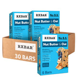 RXBAR Nut Butter and Oat Protein Bars – Desk Drawer Snack for Focused Workdays, 10g Protein Blueberry Cashew