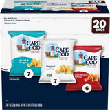 Cape Cod Variety Pack Kettle Chips – 20ct Gifting Box for Coworkers and Stocking Stuffers, Shareable Snack Pack