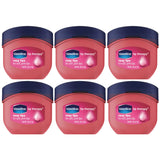 Vaseline Rosy Lips 6-Pack – Family Lip Balm for Shared Bathroom Drawer, Gentle Tinted Mini Jars