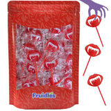 Fruidles Halloween Vampires Fangs Tattoo Lollipops – Streamlined Goody Bag Filler for Simple Halloween Hosting