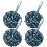 AmazerBath Loofah Sponge Set of 4 – Neutral-Tone Essentials for a Clutter-Free Bathroom Counter