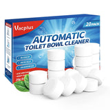 Vacplus Toilet Tank Tablets 20 Pack – Flameless, No-Touch Bathroom Care for Family Homes, Child-Safe Drop-In Cleaning