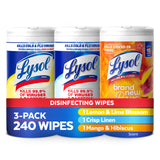 Lysol Disinfectant Wipes, Mindful Germ-Free Living Ritual for Bedrooms and Bathrooms, 3x80 ct Scented Bundle for Self-Care