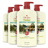 Old Spice Body Wash 4-Pack – Travel-Sized Friendly Bottles for Camping and Road Trips