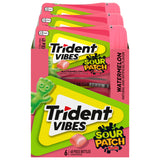 Trident Vibes Spearmint Rush Sugar-Free Chewing Gum – Post-Meal Low-Calorie Treat for Healthy Lifestyle Routines, 6 Bottles
