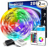 DAYBETTER Smart LED Strip Lights 200ft – Housewarming Gift for Women and Couples with App Control, Remote and Color Changing