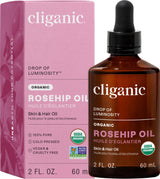 Cliganic 100% Pure Rosehip Oil for Minimalist Skincare, Single-Ingredient Routine & Clutter-Free Bathroom