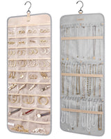 BAGSMART Jewelry Holder Roll – Romantic Valentine's Day Gift for Wife, Foldable Closet Organizer with Pouch