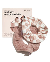 Kitsch Microfiber Hair Towel Scrunchies – Calming Post-Shower Ritual Accessory for Women, Soft Wrap