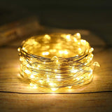 ANJAYLIA Ultra-Thin Wire Fairy Lights – Minimalist Bedroom Accent Lighting in Neutral Warm White