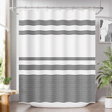 AmazerBath Water Repellent Shower Curtain with 12 Hooks – Durable Privacy Curtain for RV Bathroom and Camper Shower
