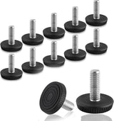 IronFix Threaded Furniture Glides – Heavy-Duty Outdoor Dining & Lawn Chair Replacement Feet, Galvanized Steel 12 PCS